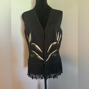 Maggy London Embroidered Vest Size Small